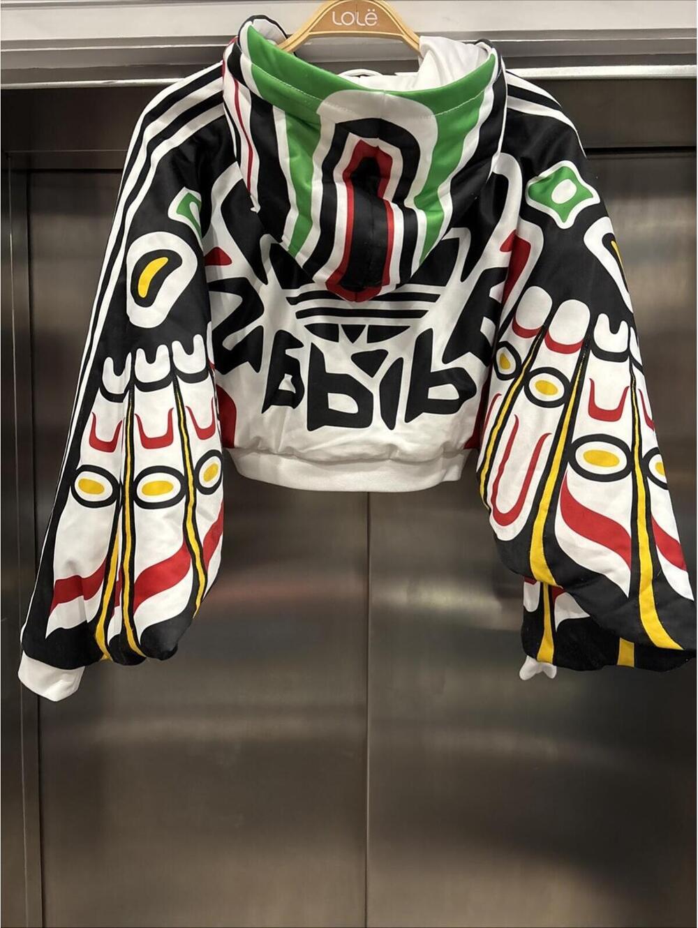 Rare Jeremy Scott Adidas Original Totem Pole Jacket Size S - Picture 6 of 8